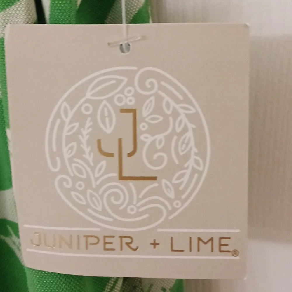 BRIGHT GREEN BLOUSE L NWT JUNIPER & LIME - Picture 5 of 8